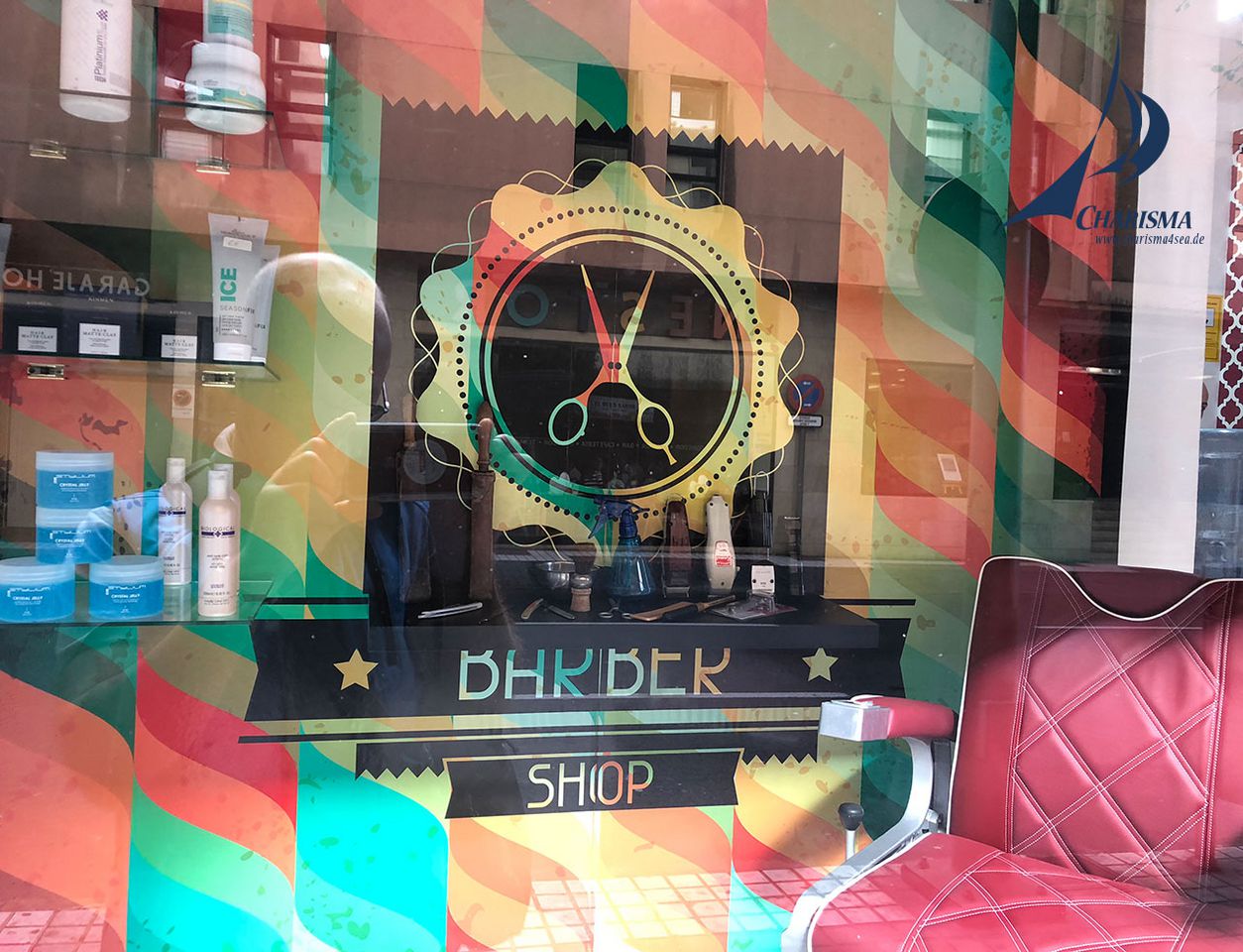Schaufenster Barbier-Shop